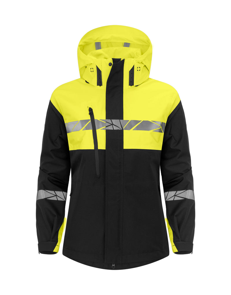 Pro-Job Progression 7419 Ladies Shell Jacket - Black/Yellow
