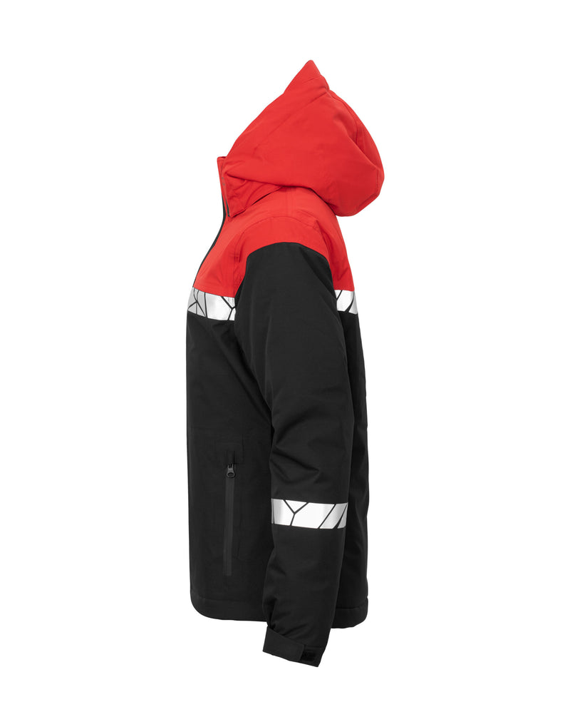 Pro-Job Progression 7420 Ladies Functional Padded Shell Jacket - Black/Red