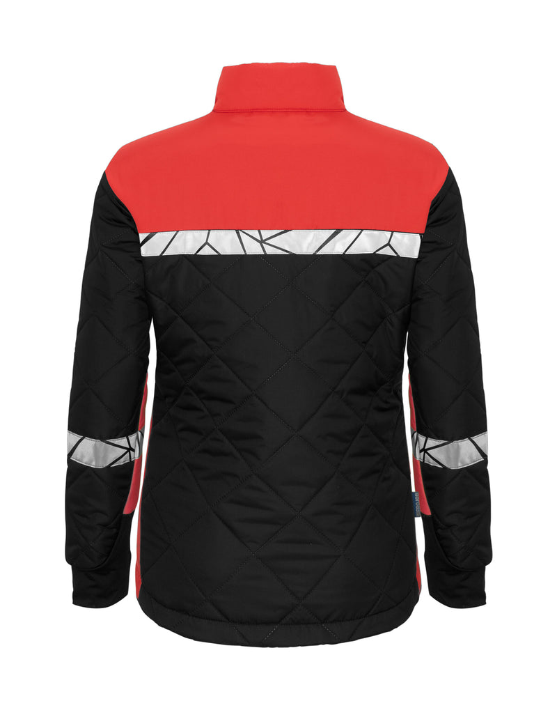 Pro-Job Progression 7421 Ladies Lightweight Quilted Jacket - Black/Red