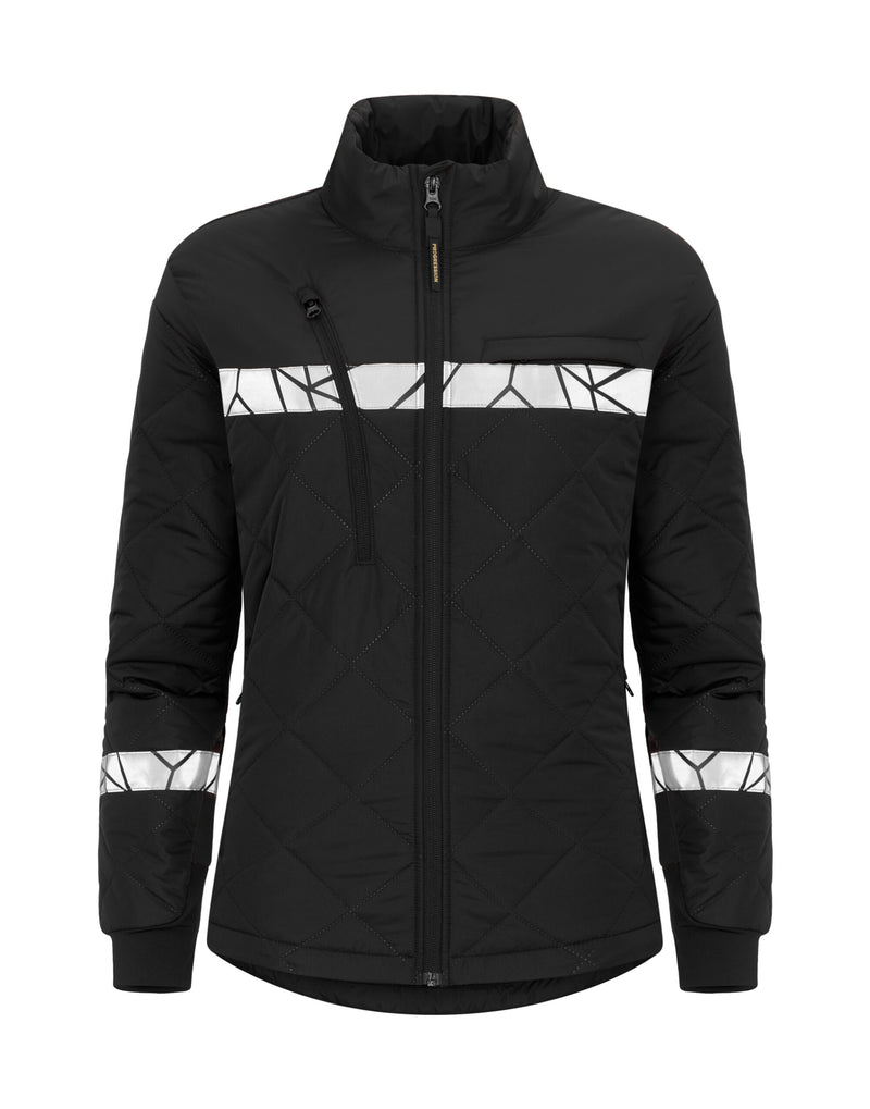 Pro-Job Progression 7421 Ladies Lightweight Quilted Jacket - Black/Black