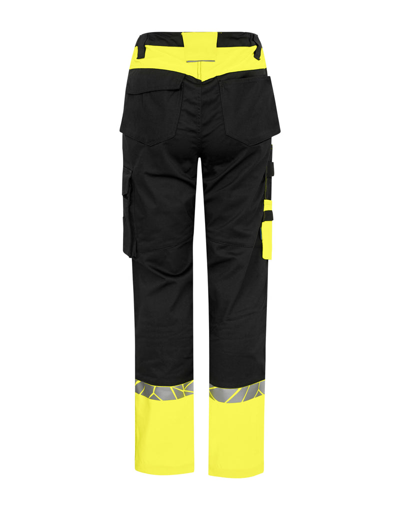 Pro-Job Progression 7512 Ladies Workpant Knee Protection - Black/Yellow