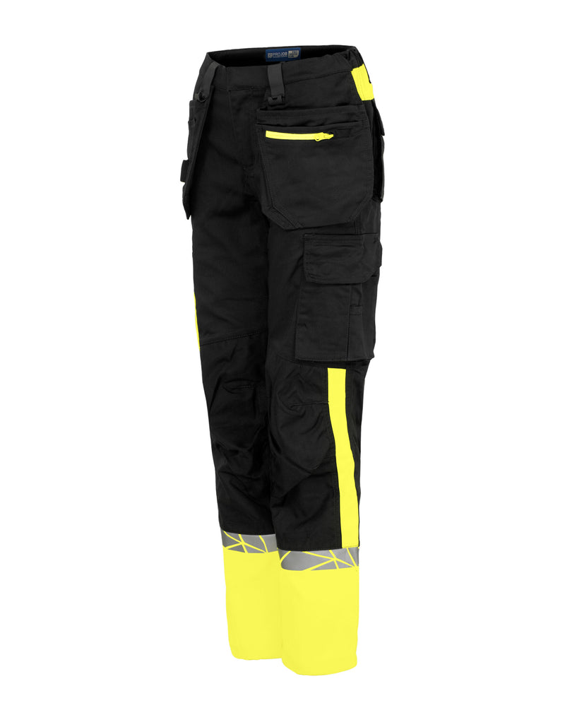 Pro-Job Progression 7513 Ladies Workpant Holster Pocket - Black/Yellow