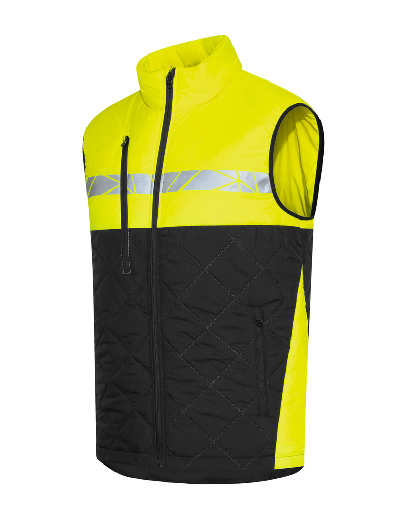 Pro-Job Progression 7700 Quilted Vest - Black/Yellow