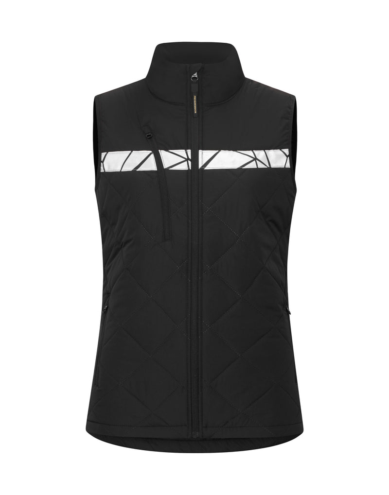 Pro-Job Progression 7701 Ladies Quilted Vest - Black/Black