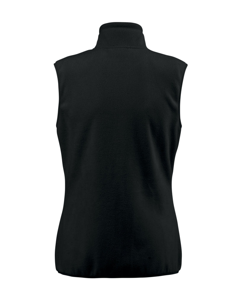 Printer Red Ladies Sideflip Fleece Vest - Black