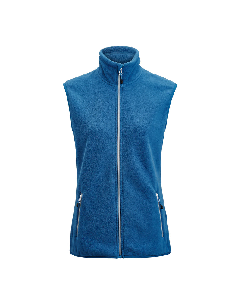 Printer Red Ladies Sideflip Fleece Vest - Bright Blue