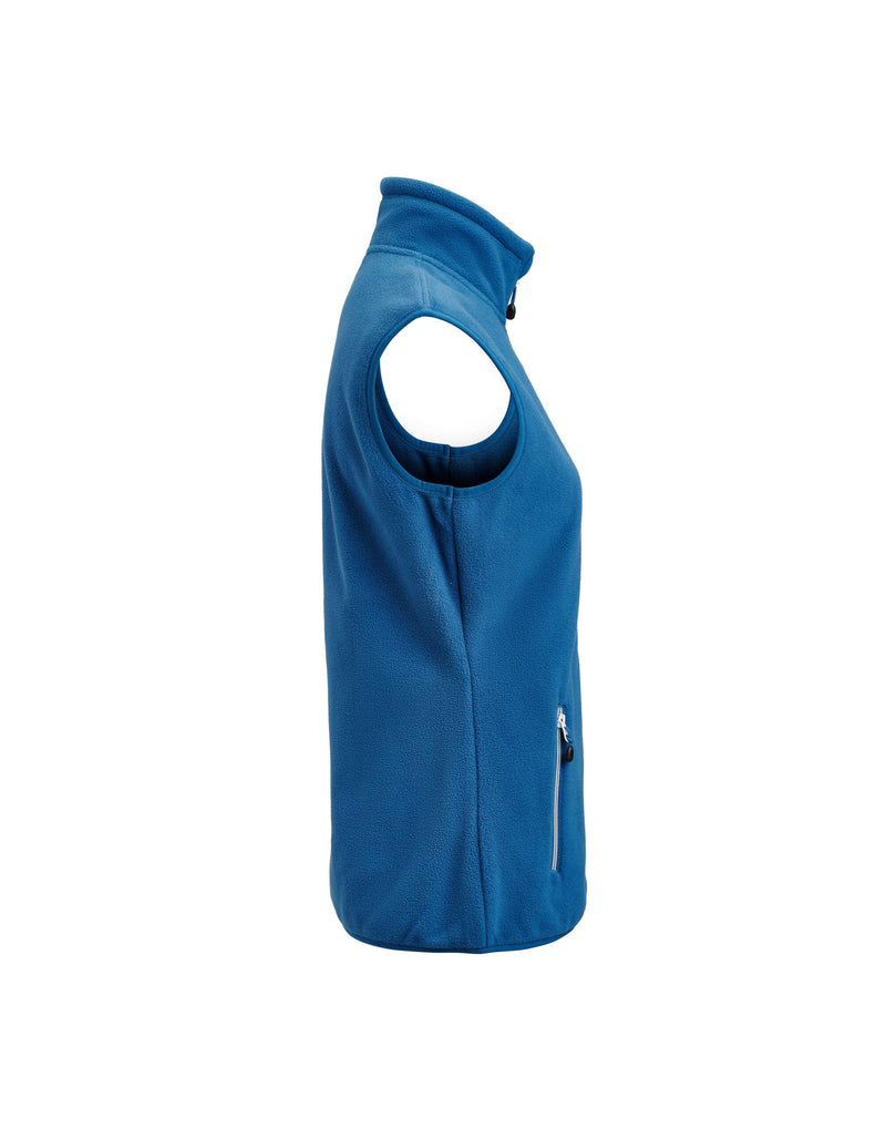 Printer Red Ladies Sideflip Fleece Vest - Bright Blue