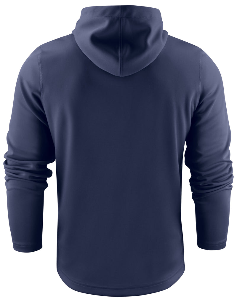 Printer Red Layback Full Zip Hoodie - Navy
