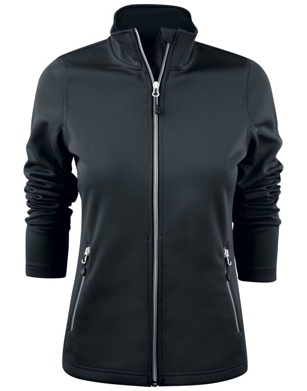Printer Red Ladies Powerslide Jacket - Grey Melange