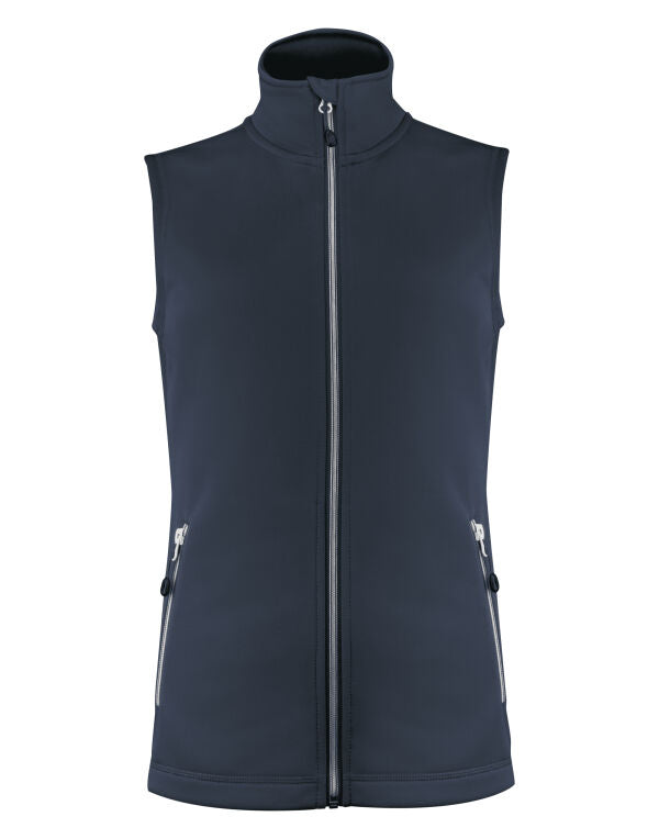Printer Red Ladies Powerslide Vest - Grey Melange