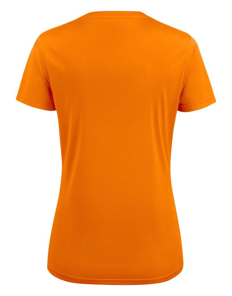 Printer Red Ladies Run Active T-Shirt - Bright Orange
