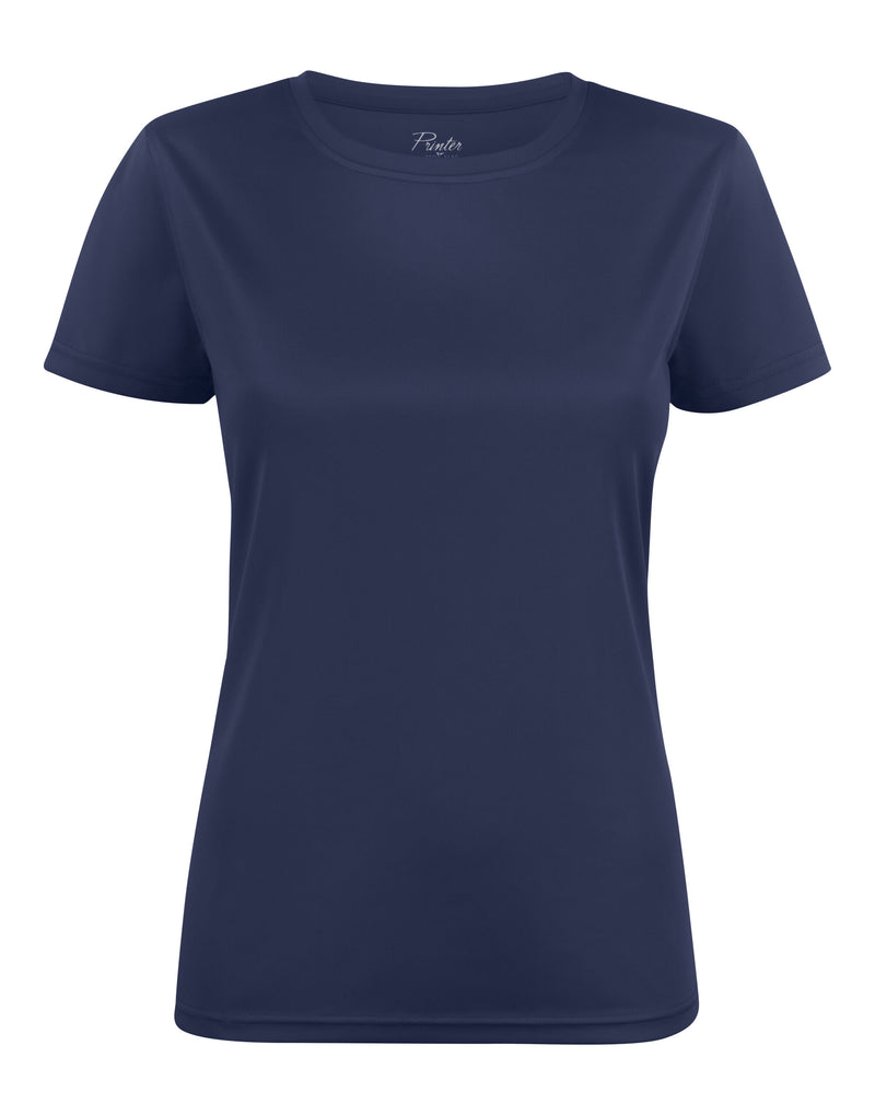 Printer Red Ladies Run Active T-Shirt - Navy