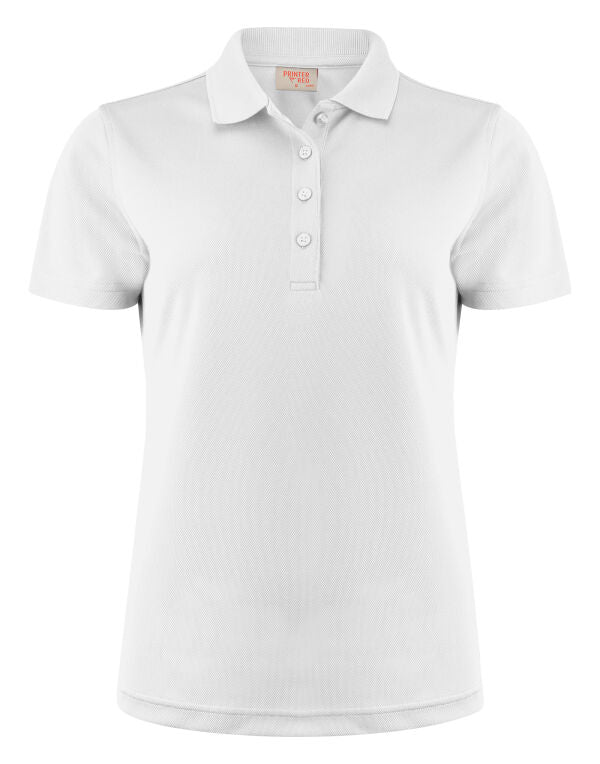 Printer Red Ladies Smash Polo Shirt