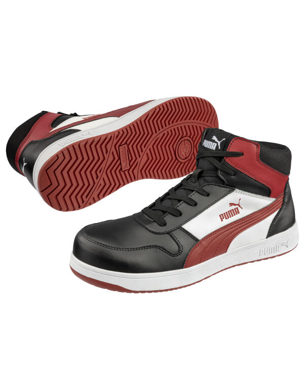 Puma Safety Frontcourt Mid S3L Esd - Black/White/Red