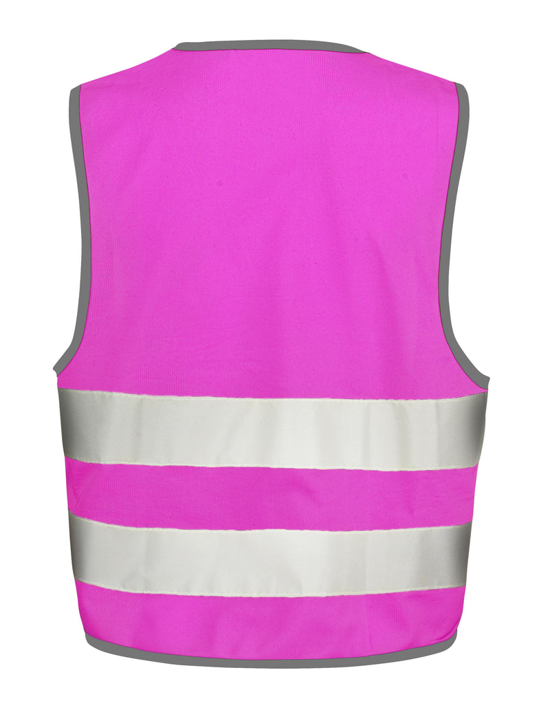 Result Safeguard Junior Enhanced Visibility Vest - Fluorescent Pink