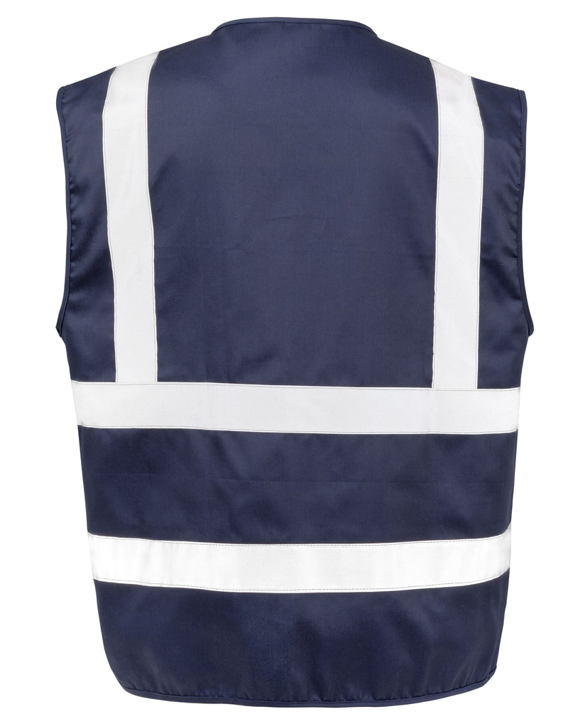 Work-Guard by Result Heavy Duty Polycotton Security Vest - Navy