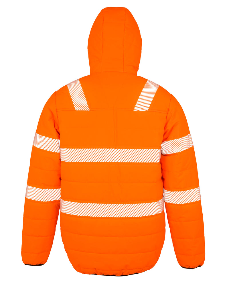 Result Recycled Recycled Ripstop Padded Safety Jacket - Fluoresent Orange
