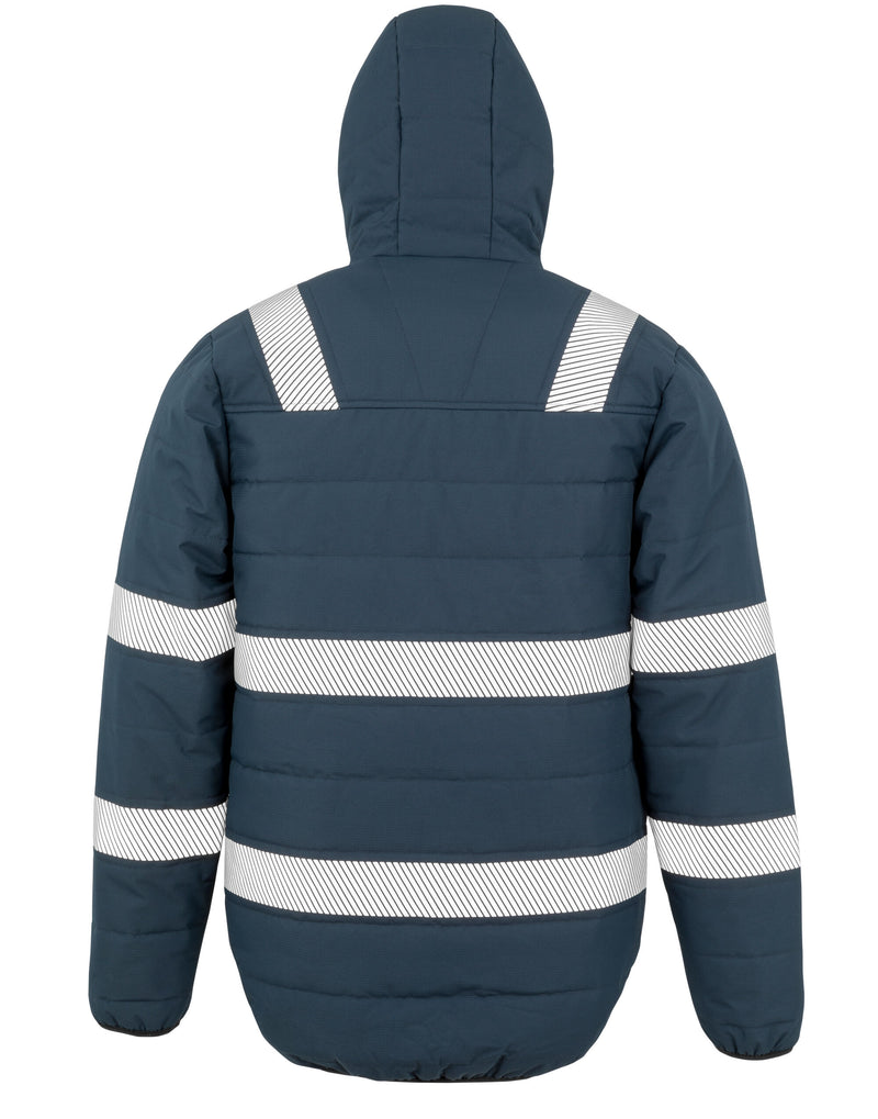 Result Recycled Recycled Ripstop Padded Safety Jacket - Navy