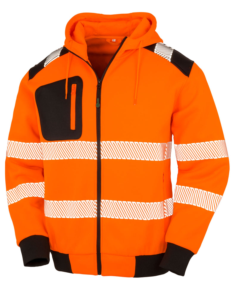 Result Recycled Zipped Safety Hoody