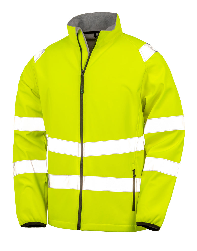 Result Recycled Recycled Printable Safety Softshell - Fluoresent Yellow