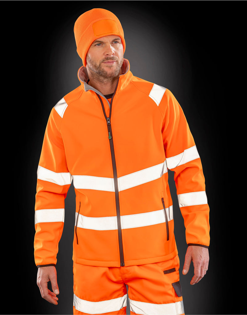 Result Recycled Recycled Printable Safety Softshell - Fluoresent Orange