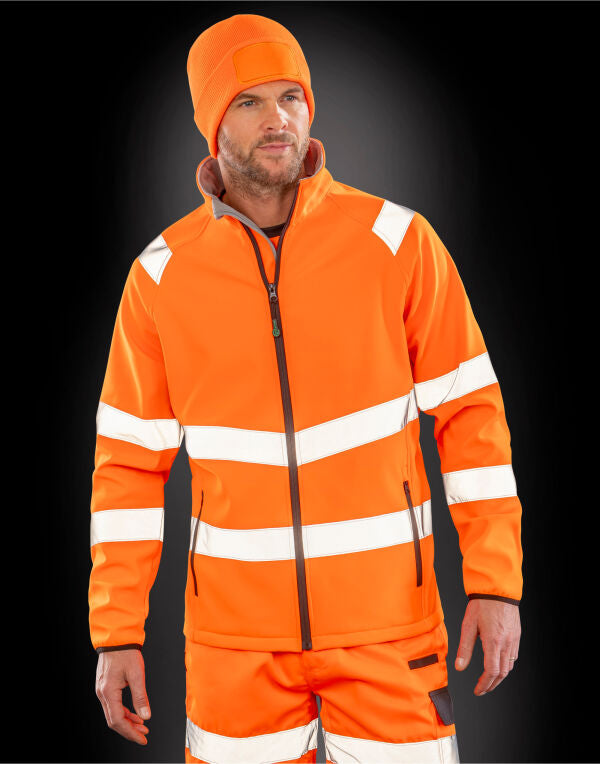 Result Recycled Recycled Printable Safety Softshell - Fluoresent Orange