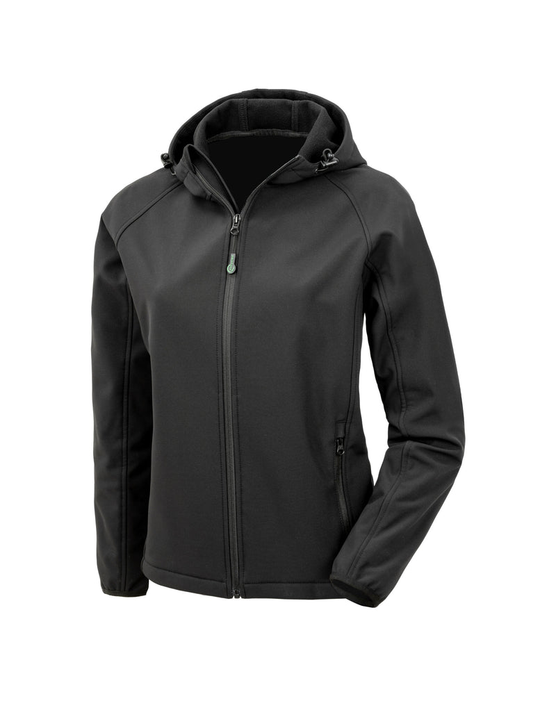Result Recycled Ladies 3-Layer Recycled Printable Hooded Softshell