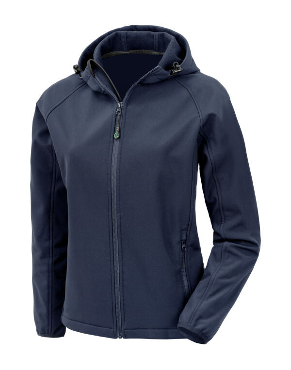 Result Recycled Ladies 3-Layer Recycled Printable Hooded Softshell