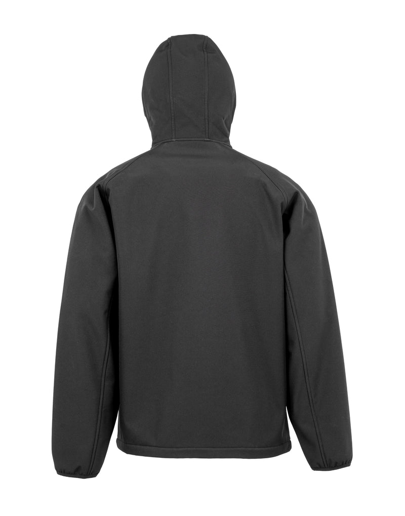 Result Recycled Recycled 3-Layer Printable Hood Softshell - Black
