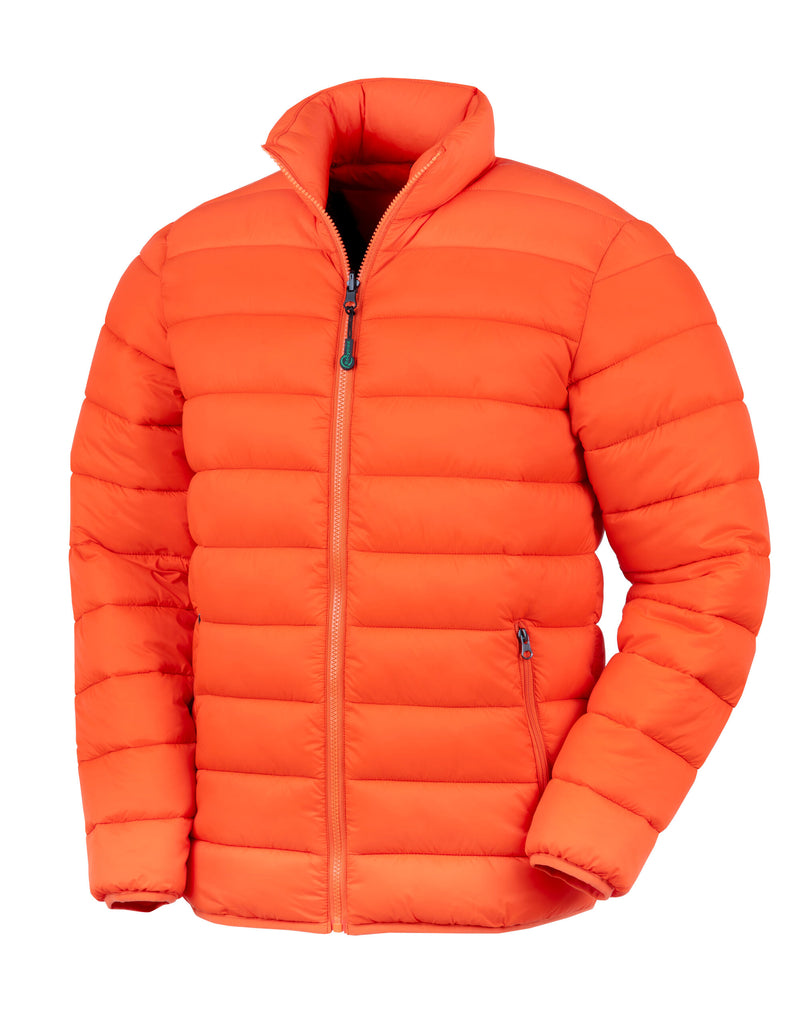 Result Recycled Recycled 3-In-1 Padded Ripstop Jacket - Orange/Navy