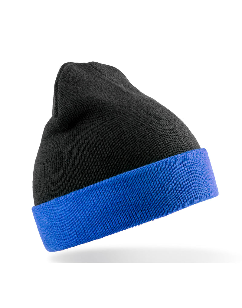 Result Recycled Recycled Black Compass Beanie - Black/Royal