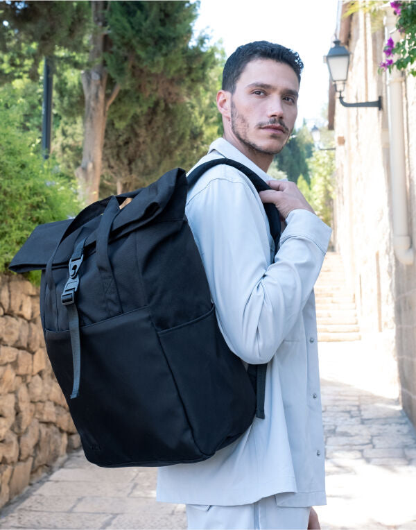 Shugon Ruby Roll-Top Laptop Backpack - Black