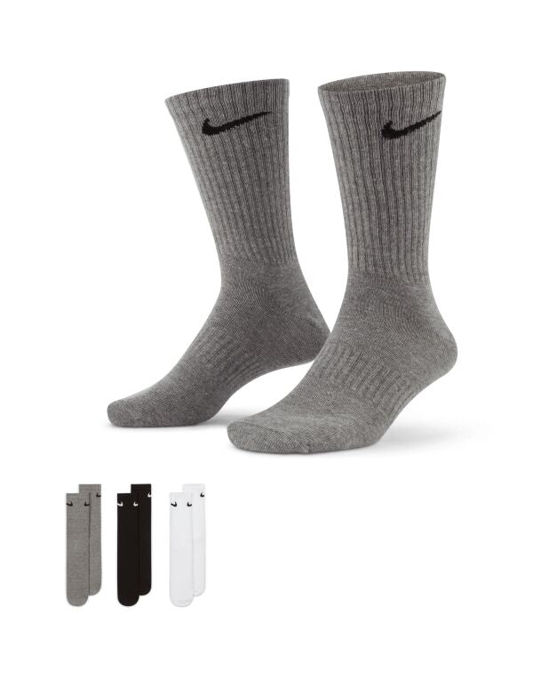 Nike Golf Everyday Lightweight Crew Socks (3 Pairs) - Black