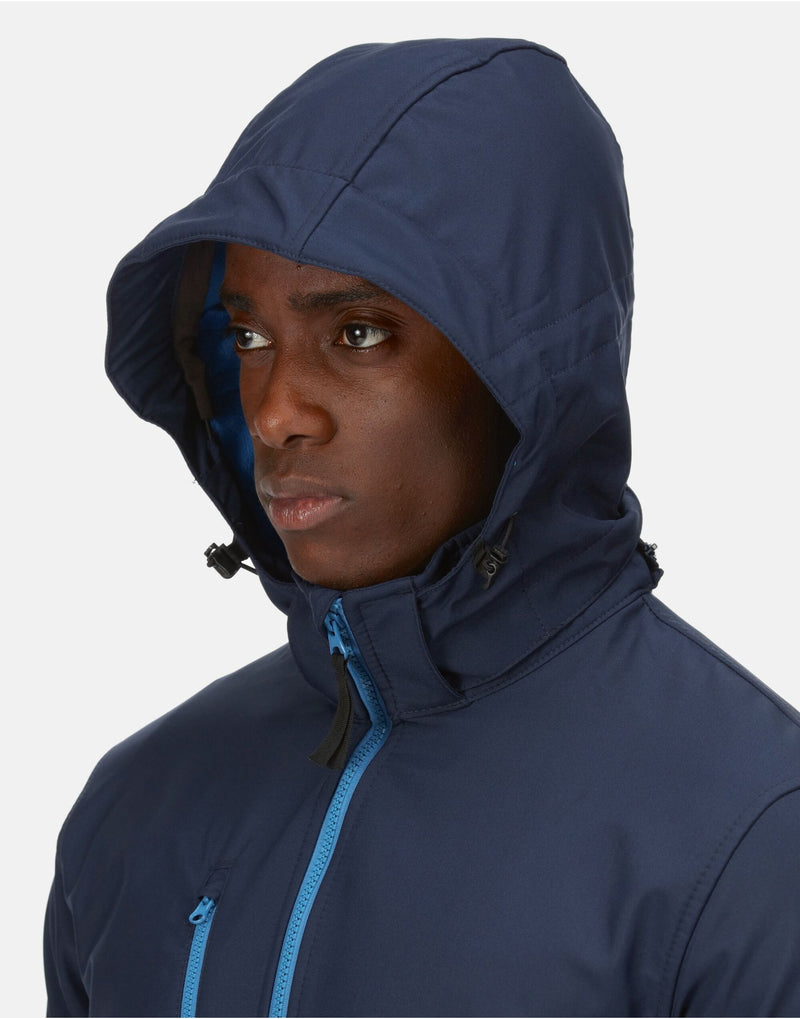 Regatta Professional TRA701 Venturer 3 Layer Hooded Softshell - Navy/ French Blue