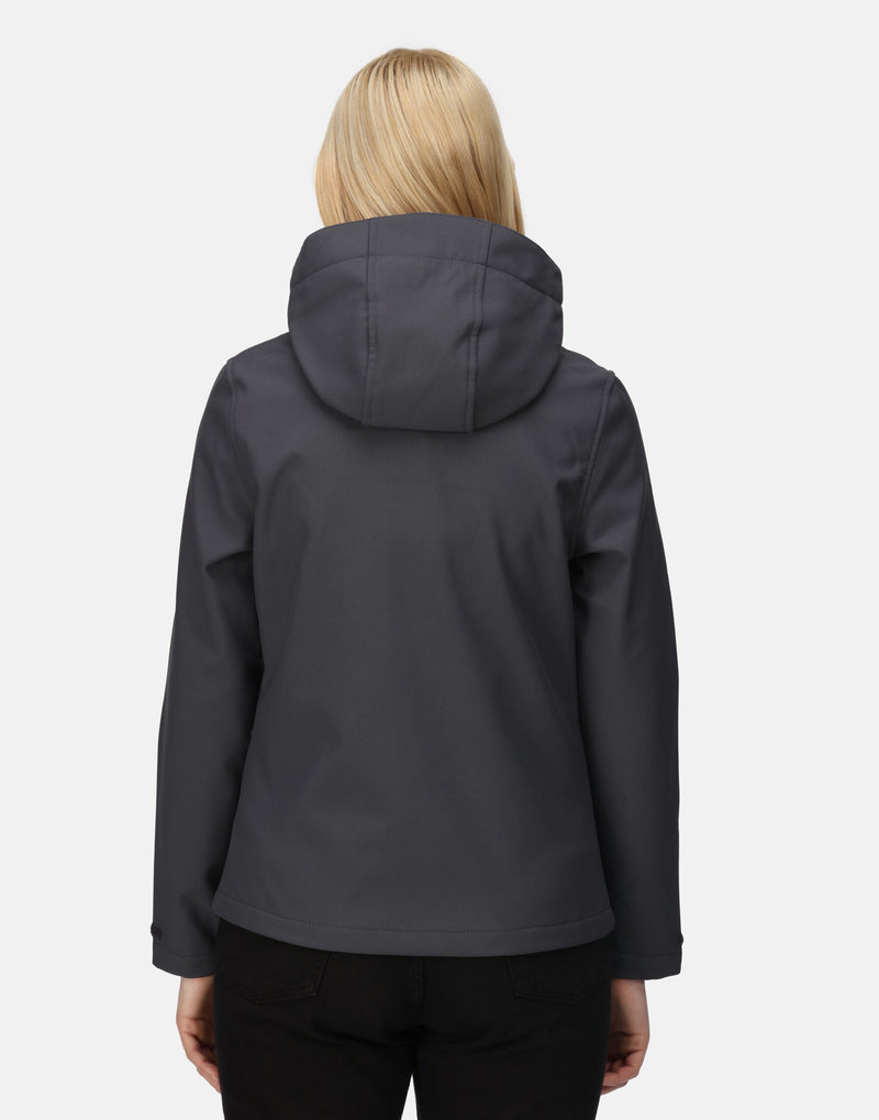 Regatta Professional TRA702 Women'S Venturer Hooded Softshell - Seal Grey/Black