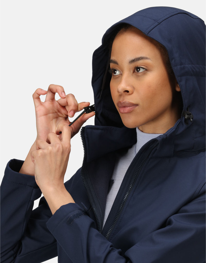 Regatta Professional TRA702 Women'S Venturer Hooded Softshell - Navy/Navy