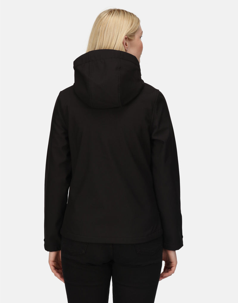 Regatta Professional TRA702 Women'S Venturer Hooded Softshell - Black/Black