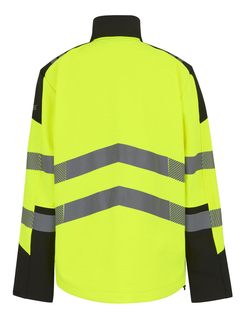 Regatta High Visibility TRA760 Hi-Vis X-Pro 3 Layer Softshell - Black/Hi-Vis Yellow