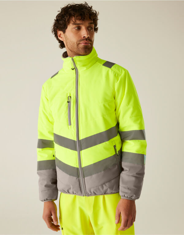 Regatta High Visibility TRA943 Hi-Vis Two-Tone Thermal Jacket - Hi Vis Orange