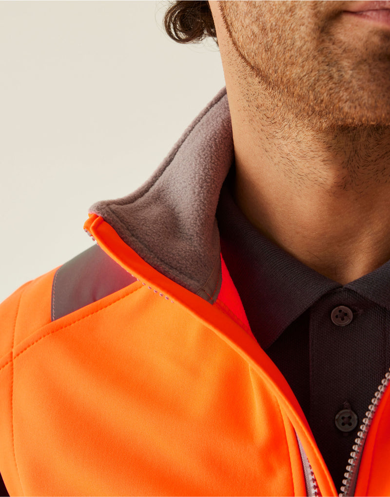 Regatta High Visibility Hi-Vis Pro Contract Ablaze Softshell Bodywarmer