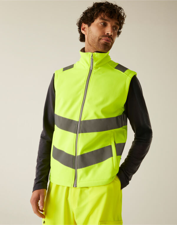 Regatta High Visibility TRB201 Hi-Vis Pro Contract Ablaze Softshell Bodywarmer - Hi Vis Orange
