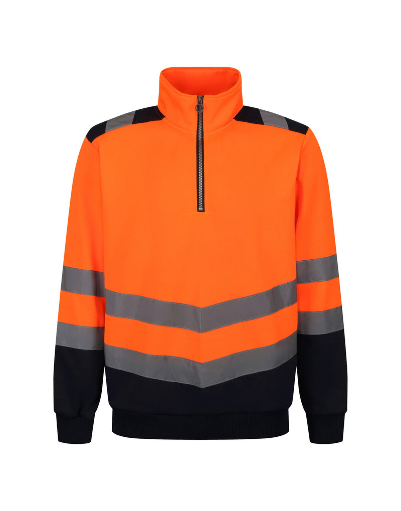 Regatta High Visibility Pro Two Tone 1/4 Zip Sweat Top