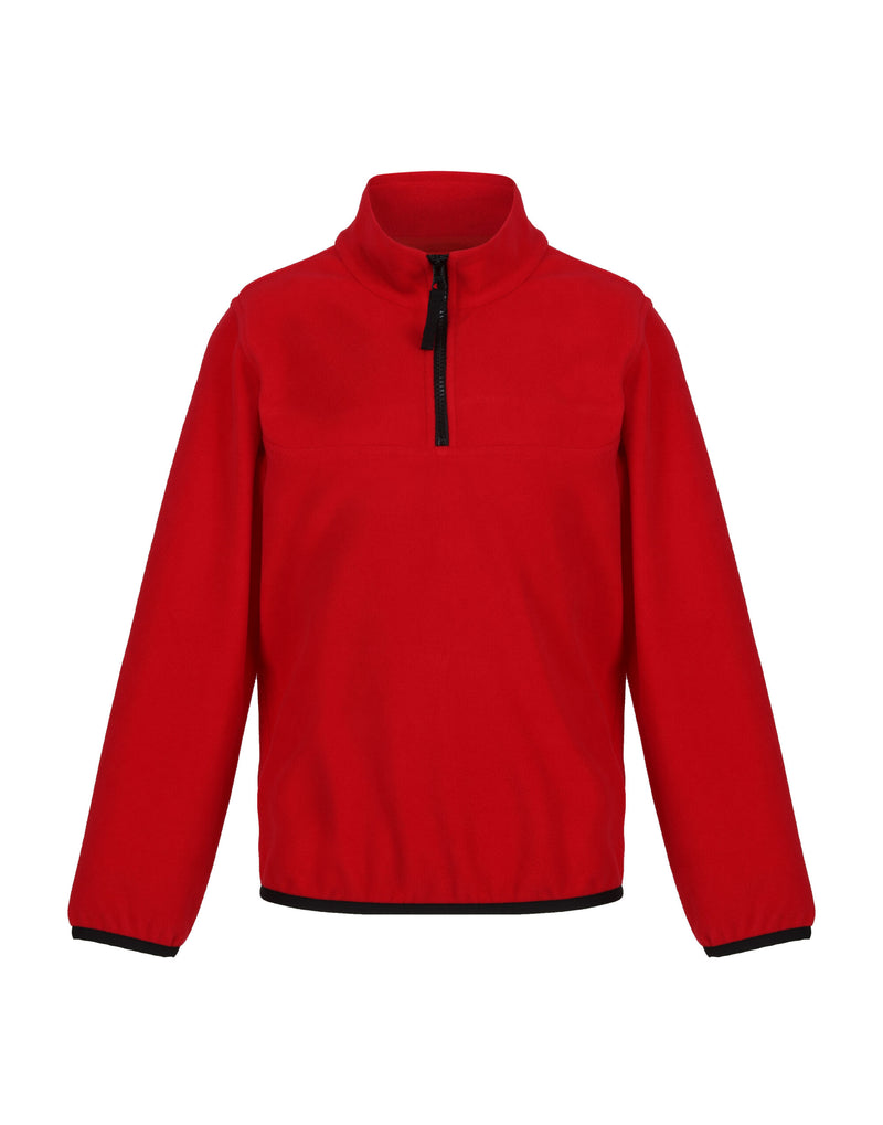 Regatta Junior Micro Fleece Half Zip - Classic Red/Black