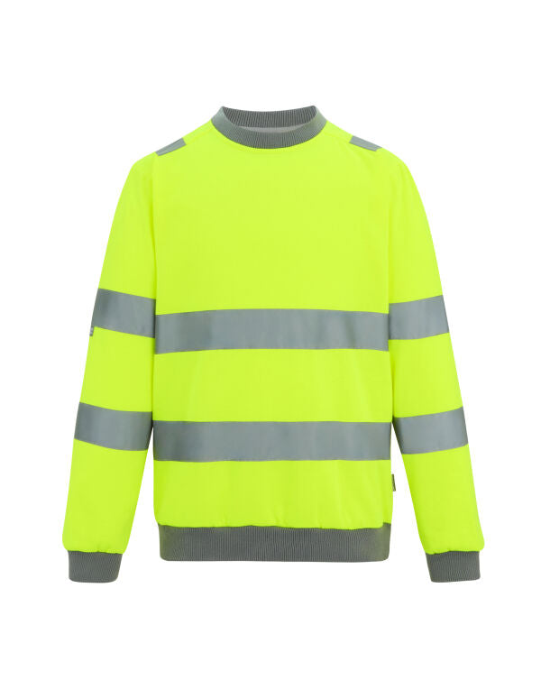 Regatta High Visibility Hi-Vis Pro Contrast Crew Neck Sweatshirt