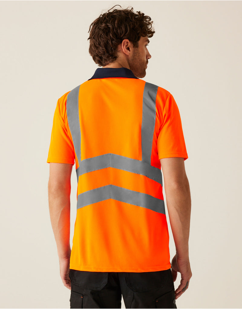 Regatta High Visibility Pro Two Tone Wicking Polo Shirt