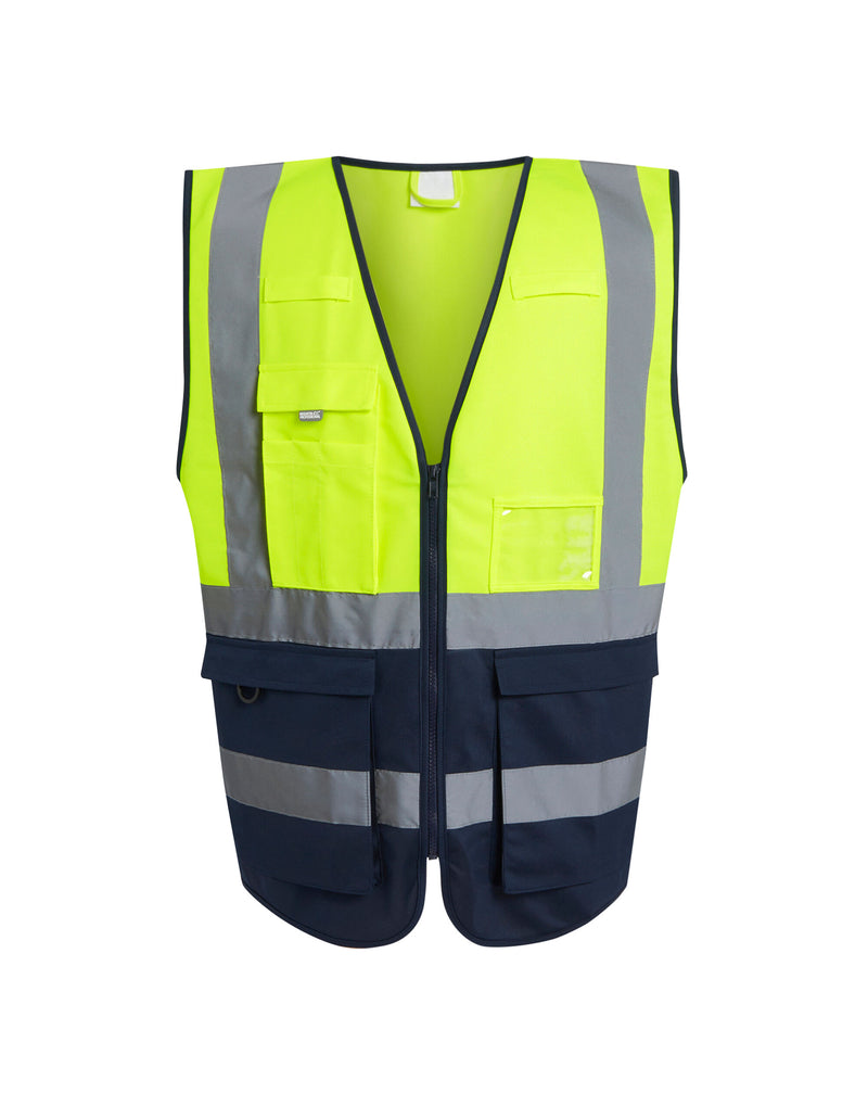 Regatta High Visibility TRS251 Hi Vis Executive Vest - Hi-Vis Yellow/Navy