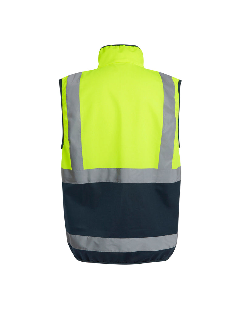 Regatta High Visibility TRS257 Hi Vis Pro Full Zip Gilet - Hi-Vis Yellow/Navy