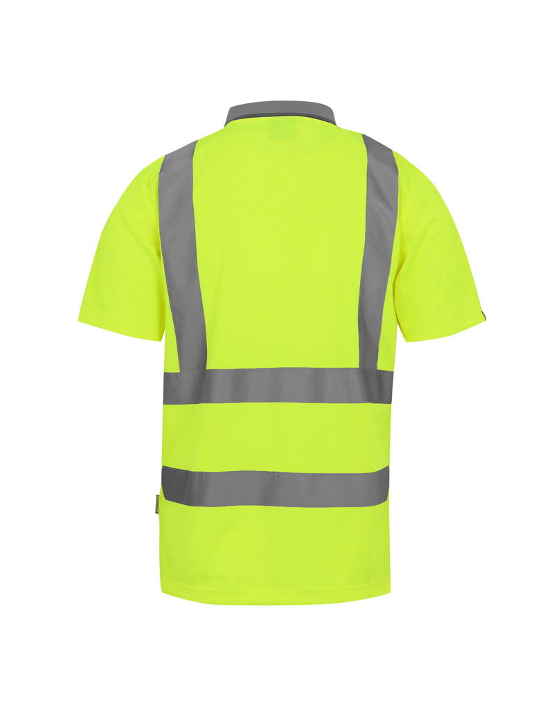 Regatta High Visibility TRS271 Hi-Vis Pro Contract Polo Shirt (Class 2) - Hi-Vis Yellow