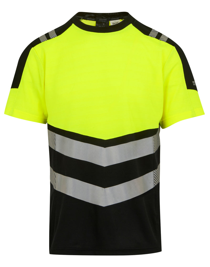 Regatta High Visibility TRS280 Hi-Vis X-Pro T-Shirt - Black/Hi-Vis Yellow