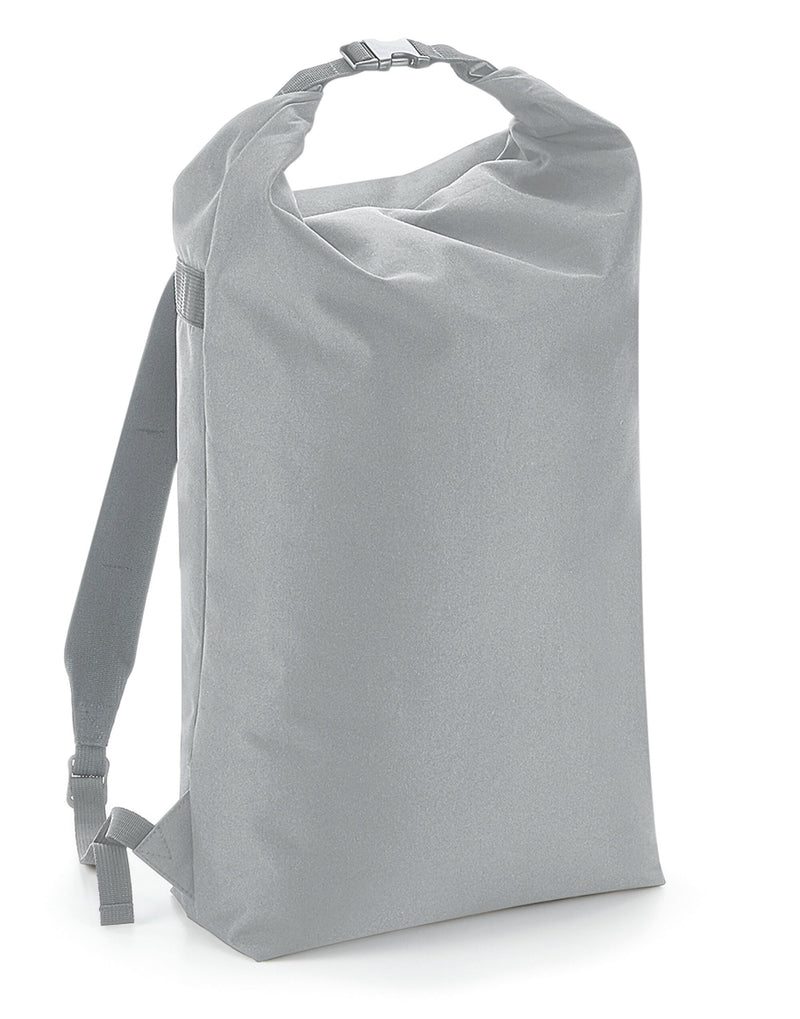 olive grey Bagbase Icon Roll-Top Backpack.